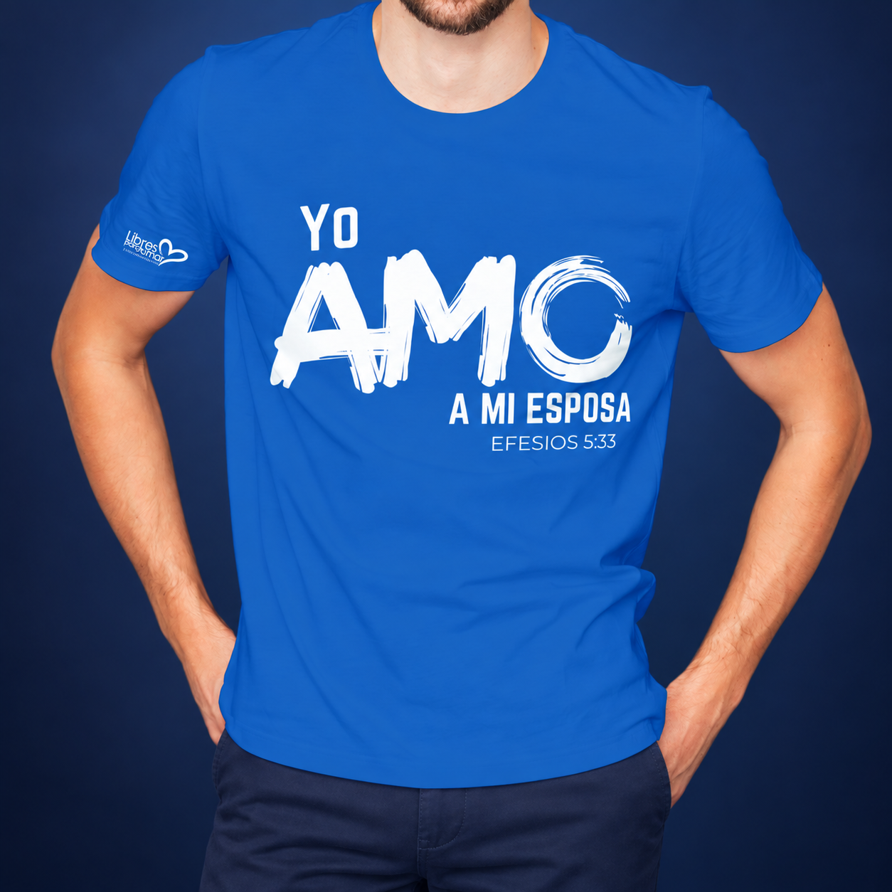 T-shirt Yo Amo azul